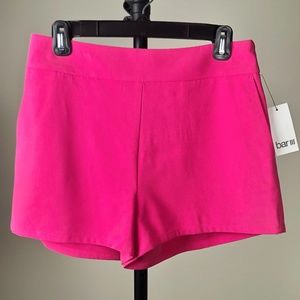 NWT BAR III - Hot Pink Magenta Shorts Ipanema Dressy Chino Shorts Women Size 4